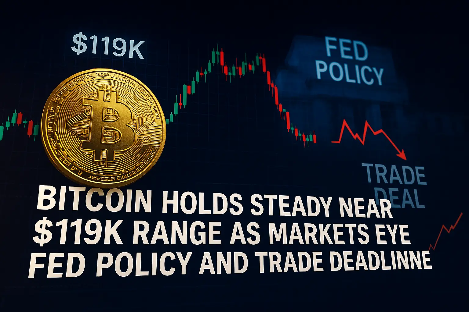 Bitcoin Holds Steady Near $119K Range as Markets Eye Fed Policy and Trade Deal Deadline