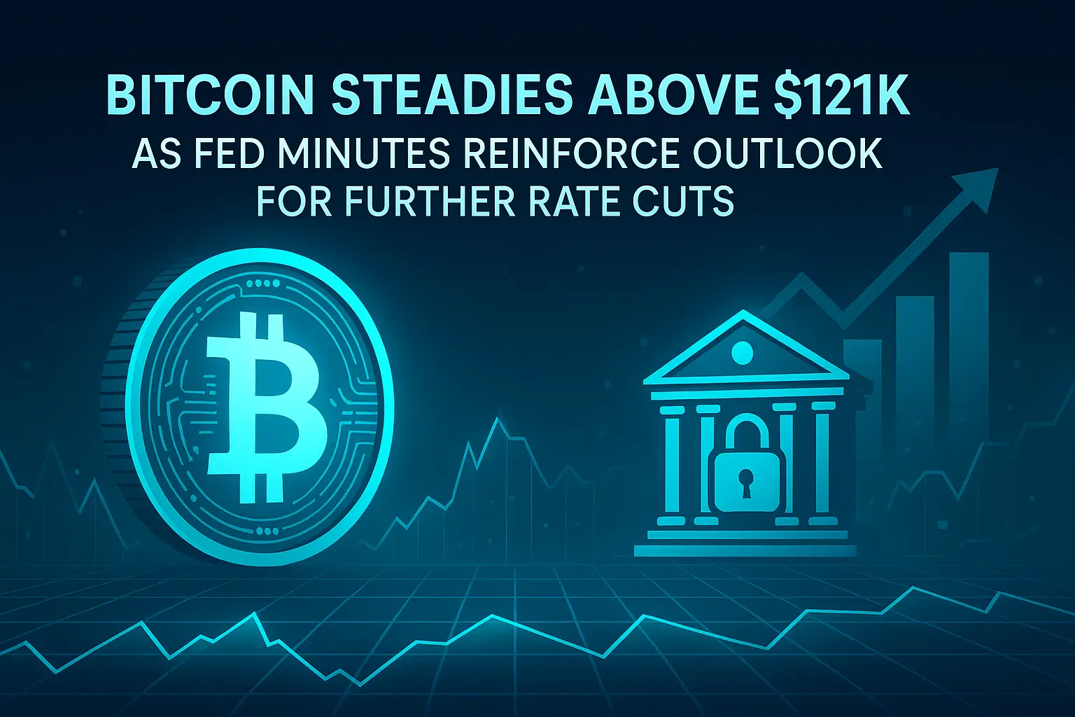 Bitcoin Steadies Above $121K as Fed Minutes Reinforce Outlook for Further Rate Cuts