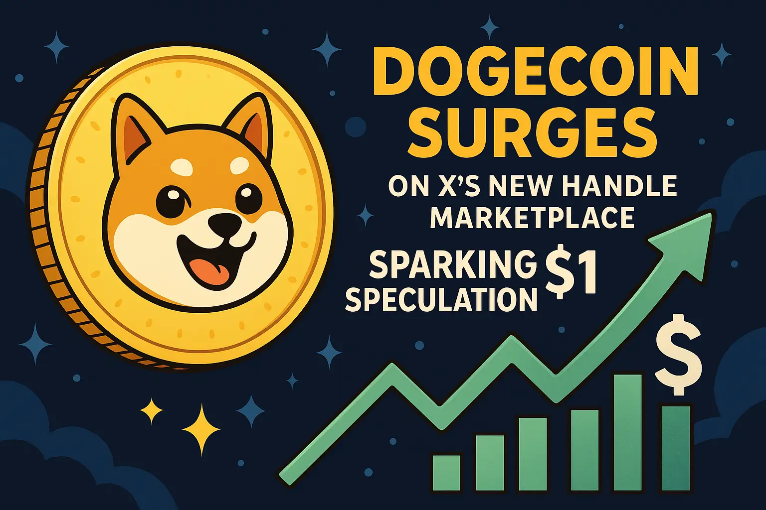 Dogecoin Surges on X’s New Handle Marketplace, Sparking $1 Speculation