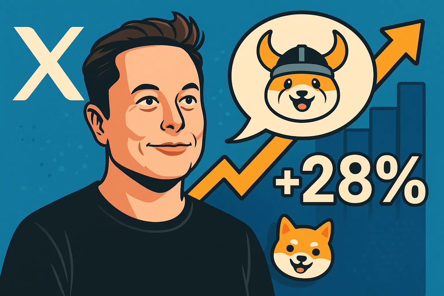 Elon Musk’s Playful X Post Sparks ~28% Surge in FLOKI Meme-Coin