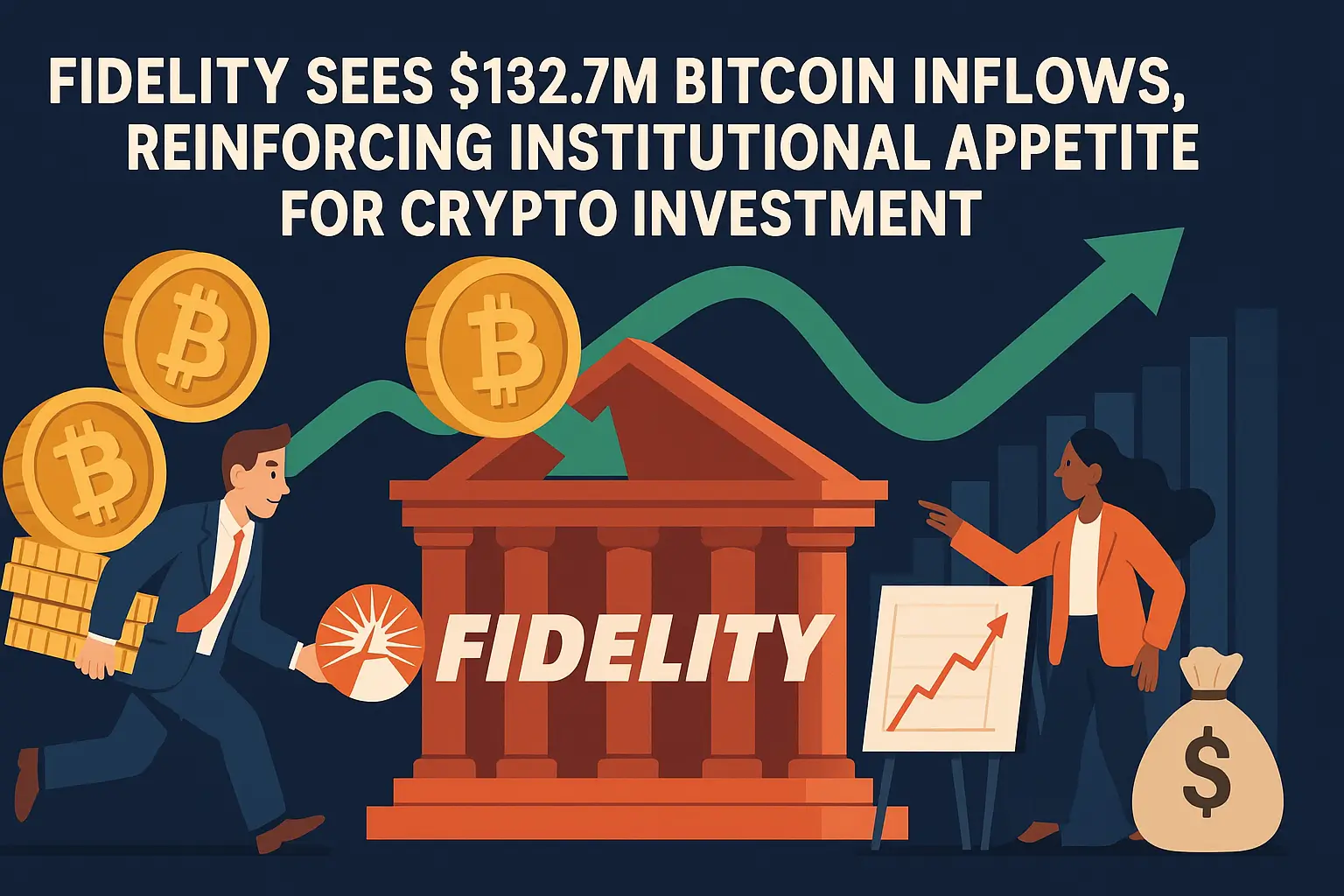 Fidelity Sees $132.7M Bitcoin Inflows, Reinforcing Institutional Appetite for Crypto Investment