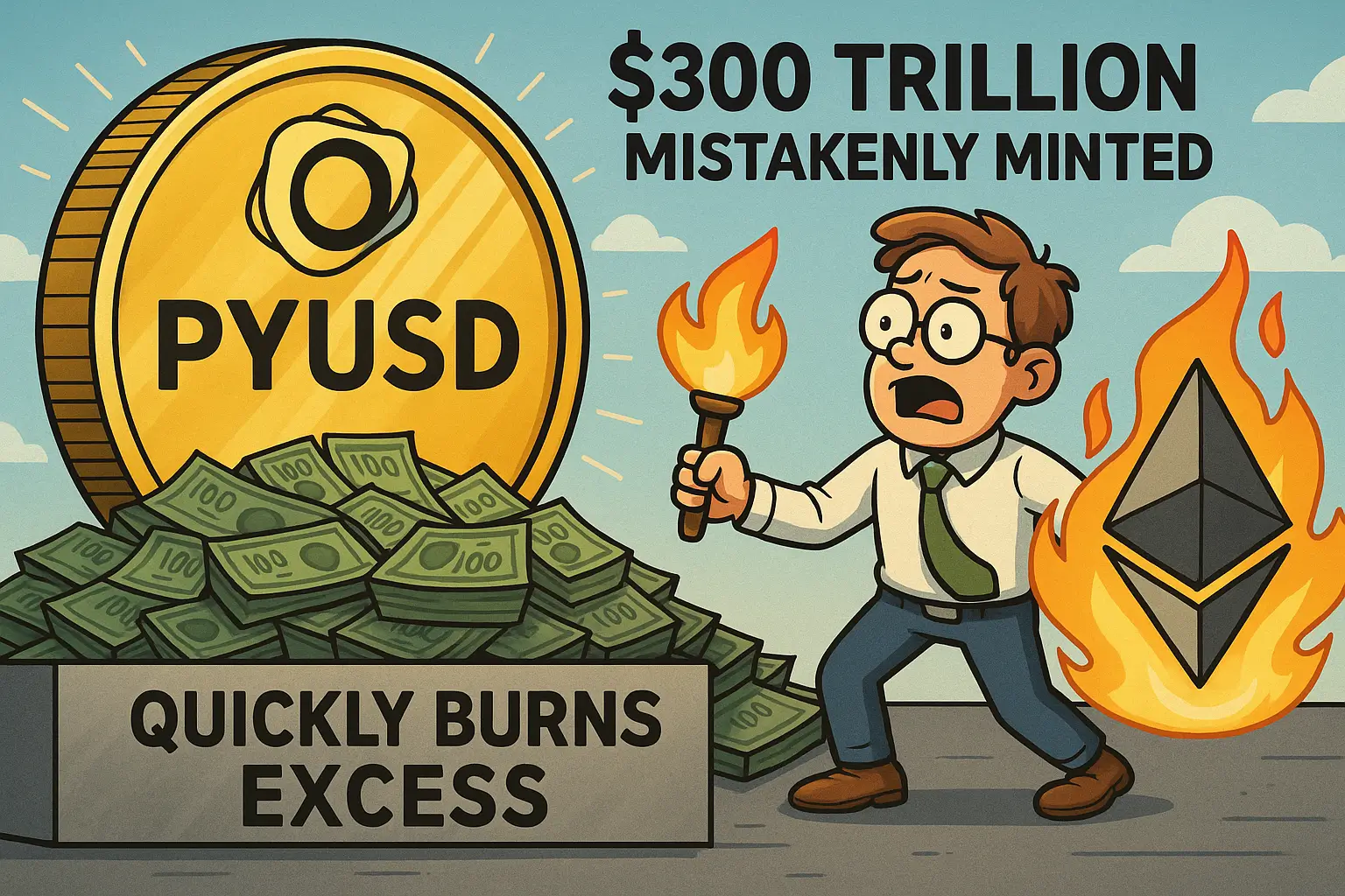 Paxos Mistakenly Mints $300 Trillion PYUSD on Ethereum, Quickly Burns Excess