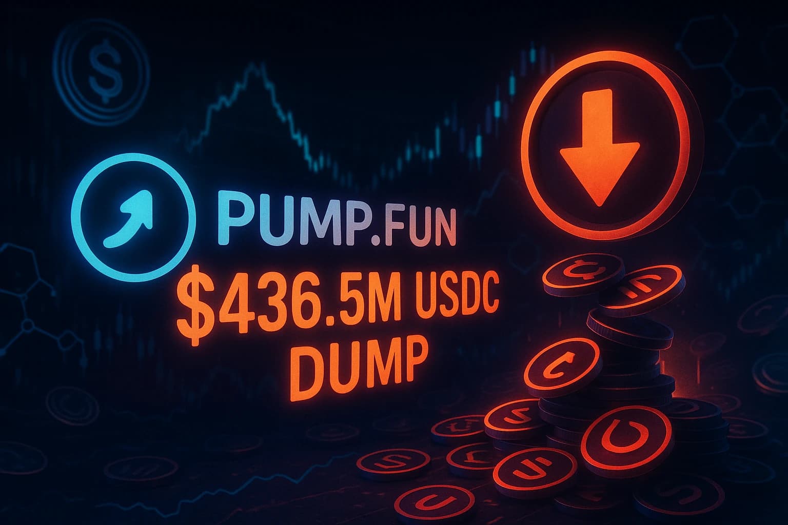 Pump.Fun Dumps $436.5M USDC, PUMP Token Plummets 24% in a Week