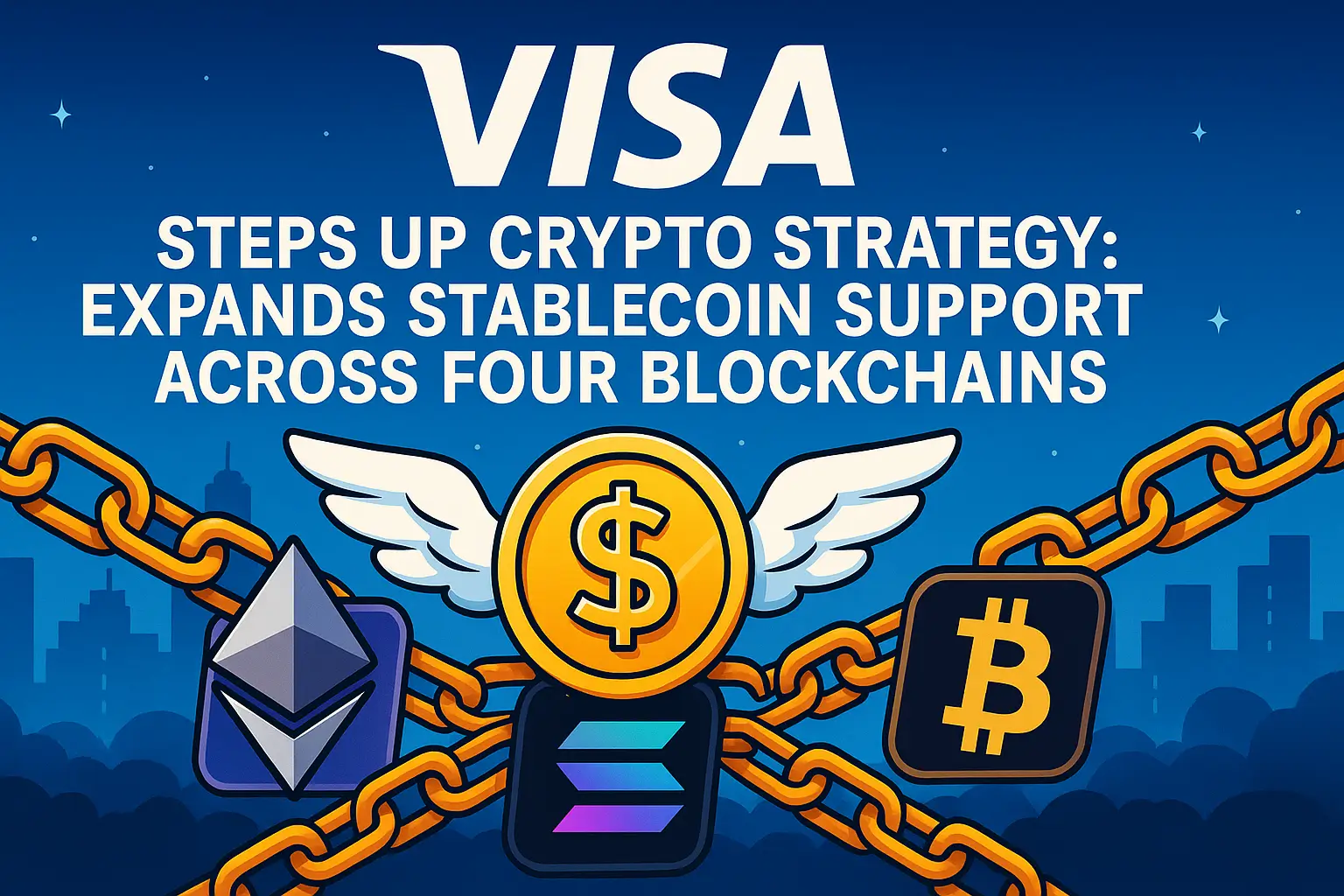 Visa Steps Up Crypto Strategy: Expands Stablecoin Support Across Four Blockchains