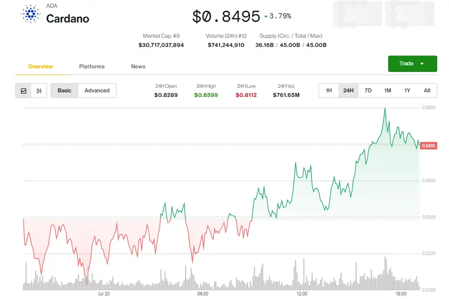 cardano chart