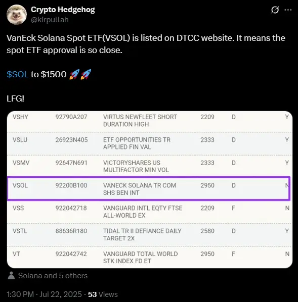 x tweet from cryptohegehog